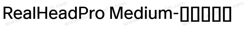 RealHeadPro Medium字体转换
